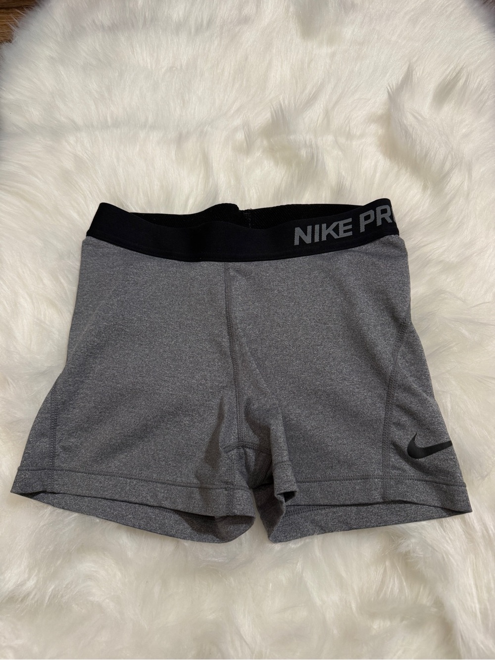 Nike Pro Dri-FIT Gray Compression Training Shorts Size S